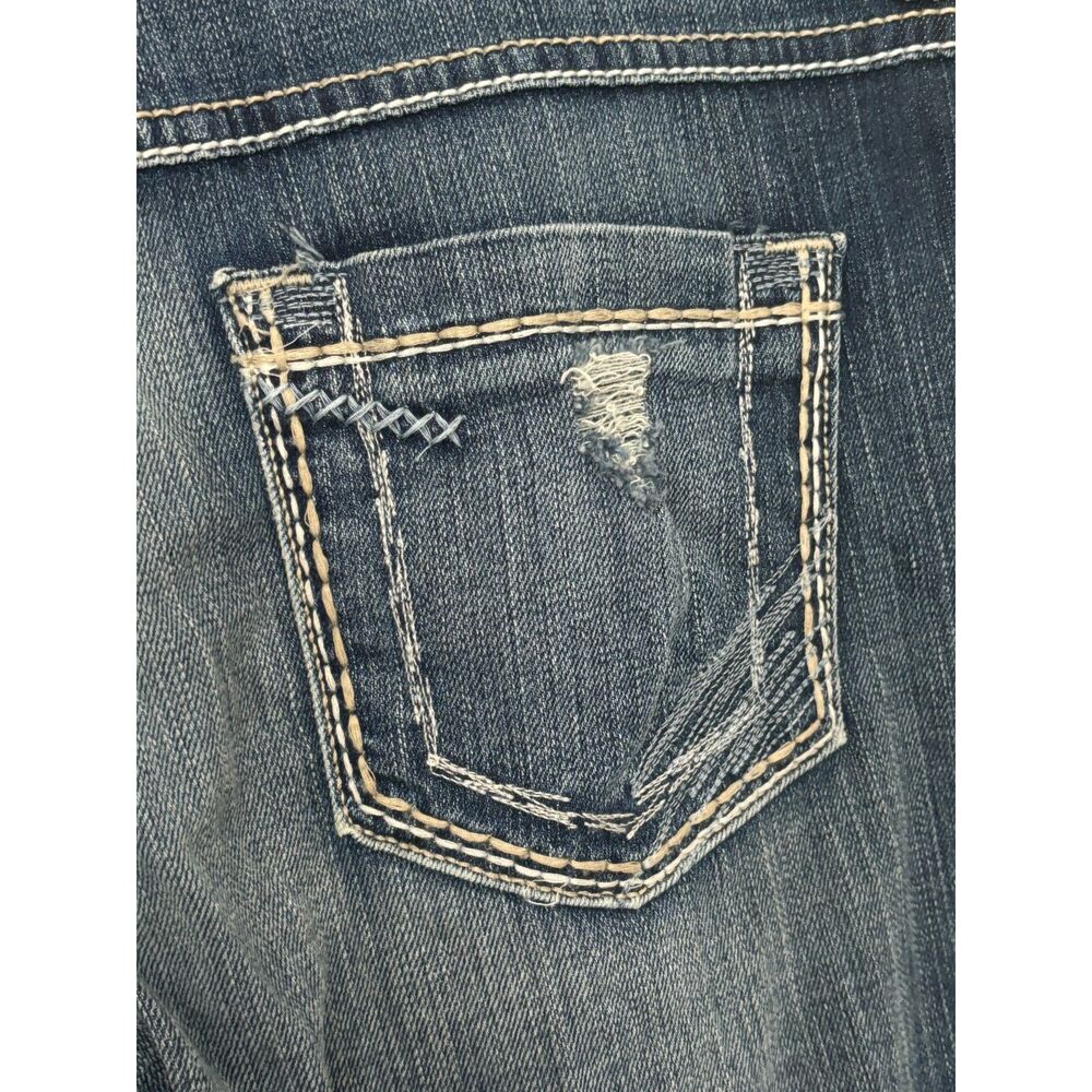 Bke Stretch Distressed Patchwork Frayed Everyday … - image 3